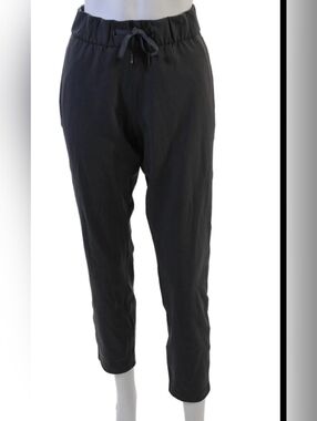 Lululemon On the Fly Pants Woven Black Ankle Stretch Travel Women's Size 2